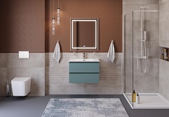 BelBagno Тумба с раковиной Kraft 39-70 подвесная Голубой матовый с раковиной BB-8099-3-70 – фотография-13